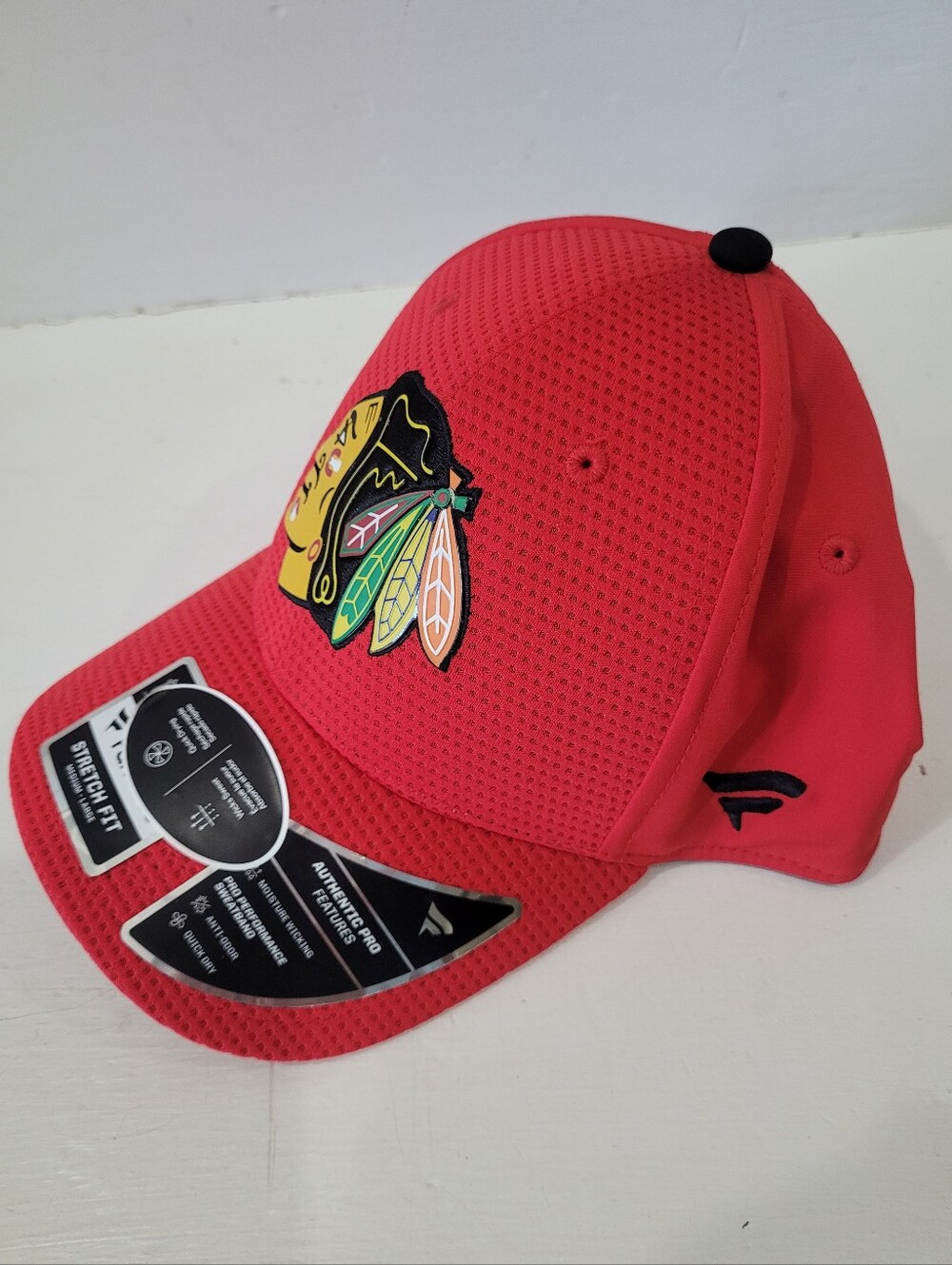 NHL Men's Chicago Blackhawks Rinkside Flex Baseball Hat Fitted NEW Size M/L